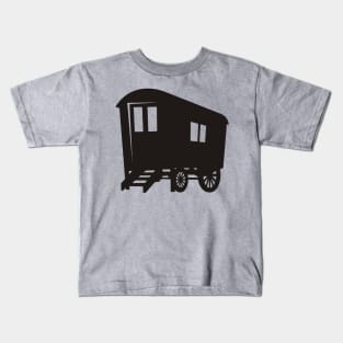 Gypsy Caravan Wagon Silhouette Kids T-Shirt